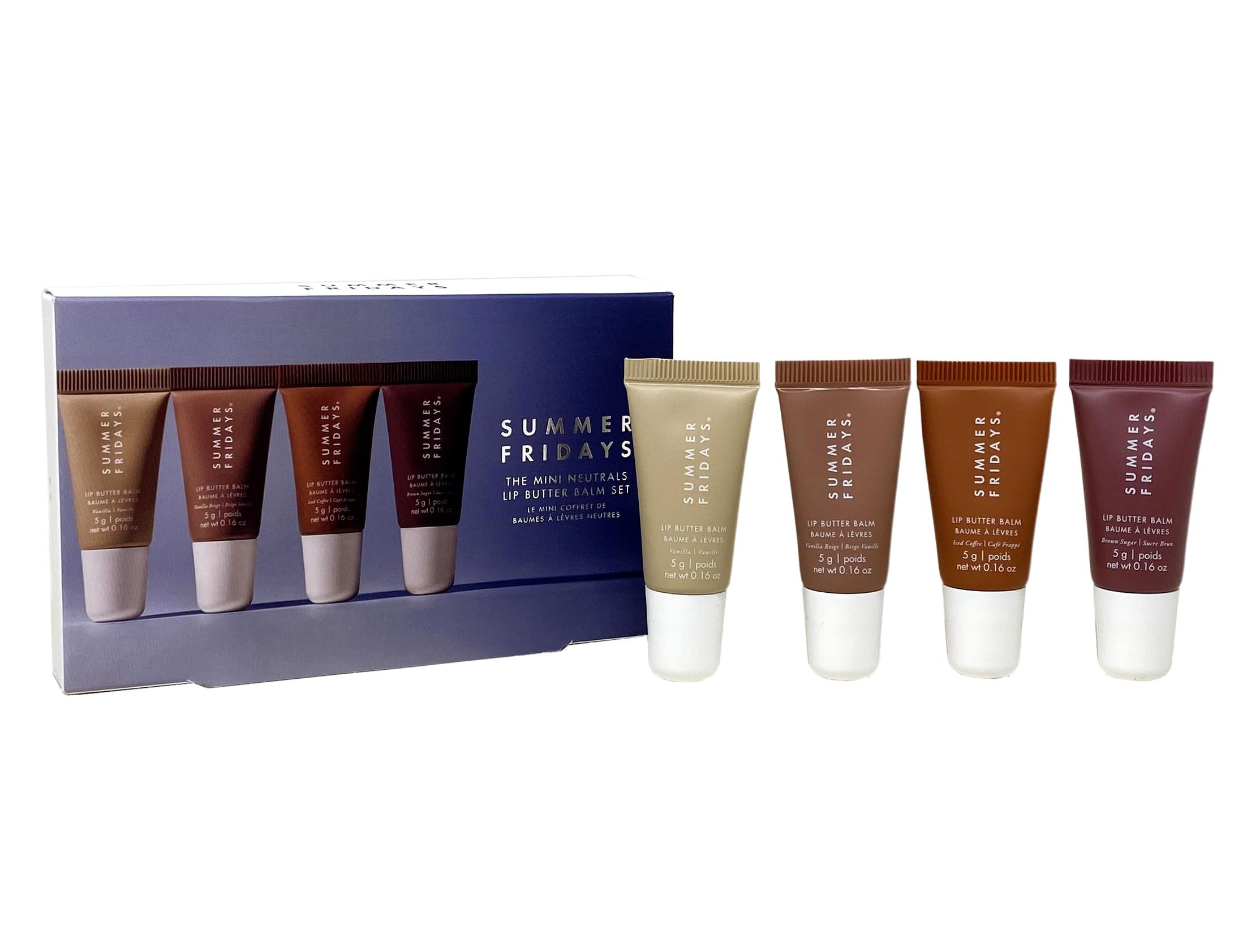 Summer Fridays The Mini Neutrals Lip Butter Balm Set - Vanilla - Vanilla Beige - Iced Coffee - Br... | Amazon (US)
