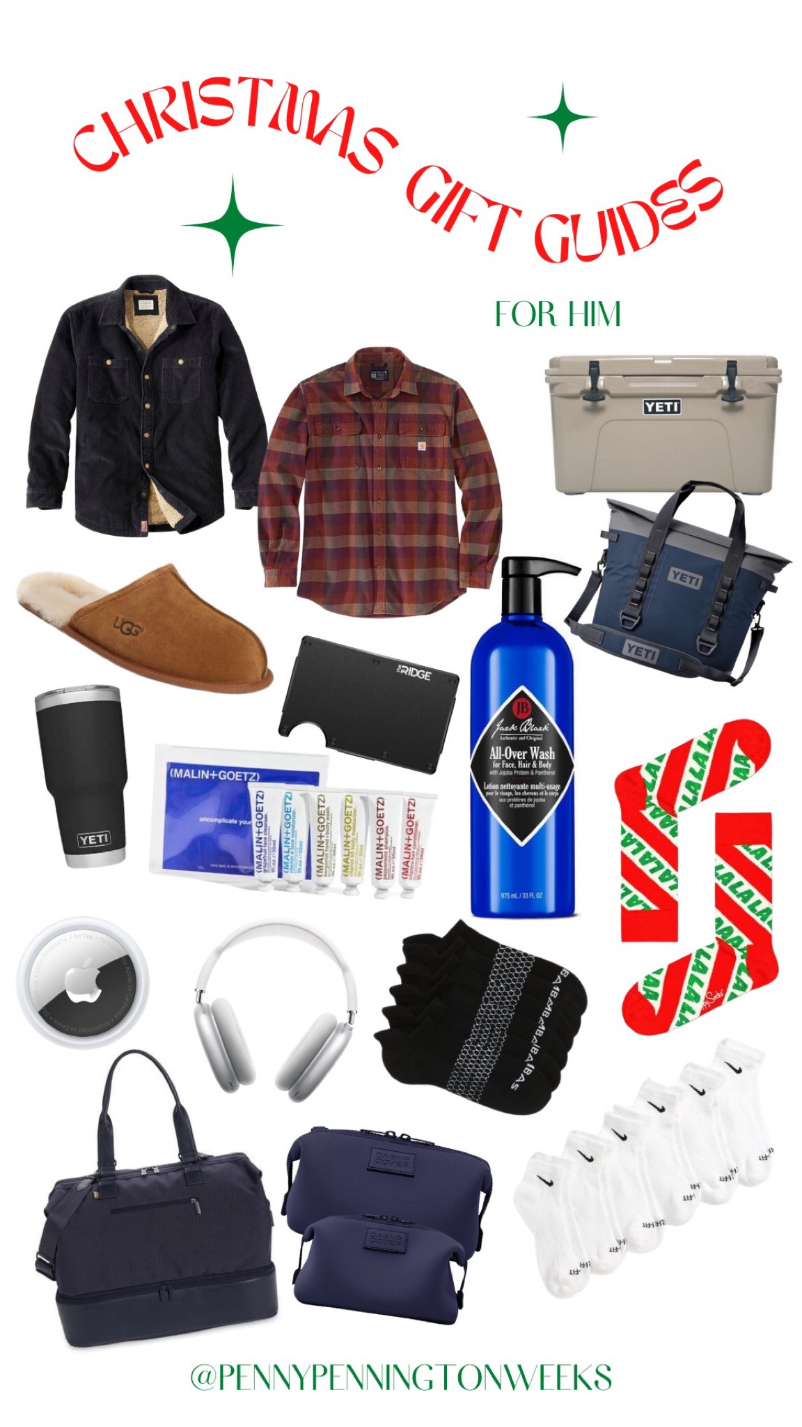 Shopping for the men in your life can sometimes be difficult. Today I’m sharing gift ideas curated by Bill. A few favorite shirts, coolers, slippers and his favorite body wash. Plus socks. Always socks!

#LTKmens #LTKHoliday #LTKSeasonal