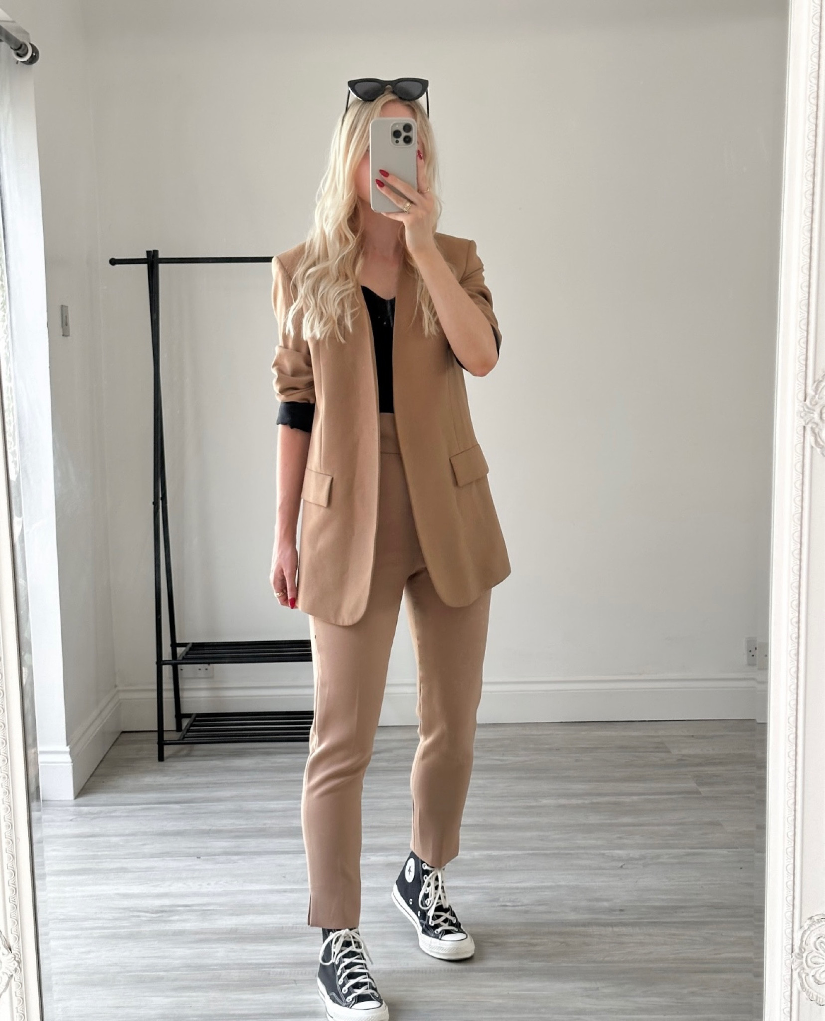 Camel blazer, Camel suit, Camel trousers, Converse, transitional style, transitional fashion, wardobe staples, autumn fashion 

#LTKSeasonal #LTKeurope #LTKstyletip