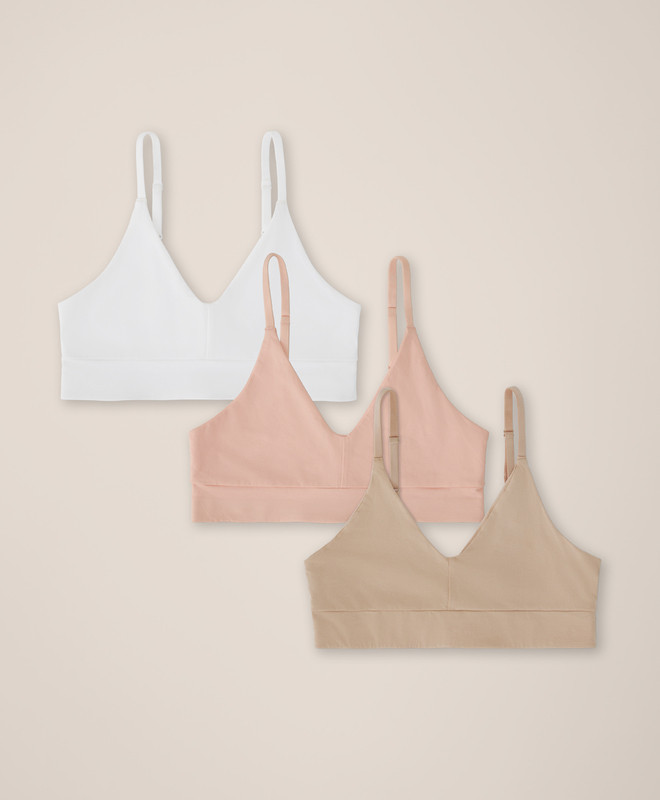 Women’s Everyday Classic T-shirt Bra 3-pack made with Organic Cotton | Pact | Pact Apparel