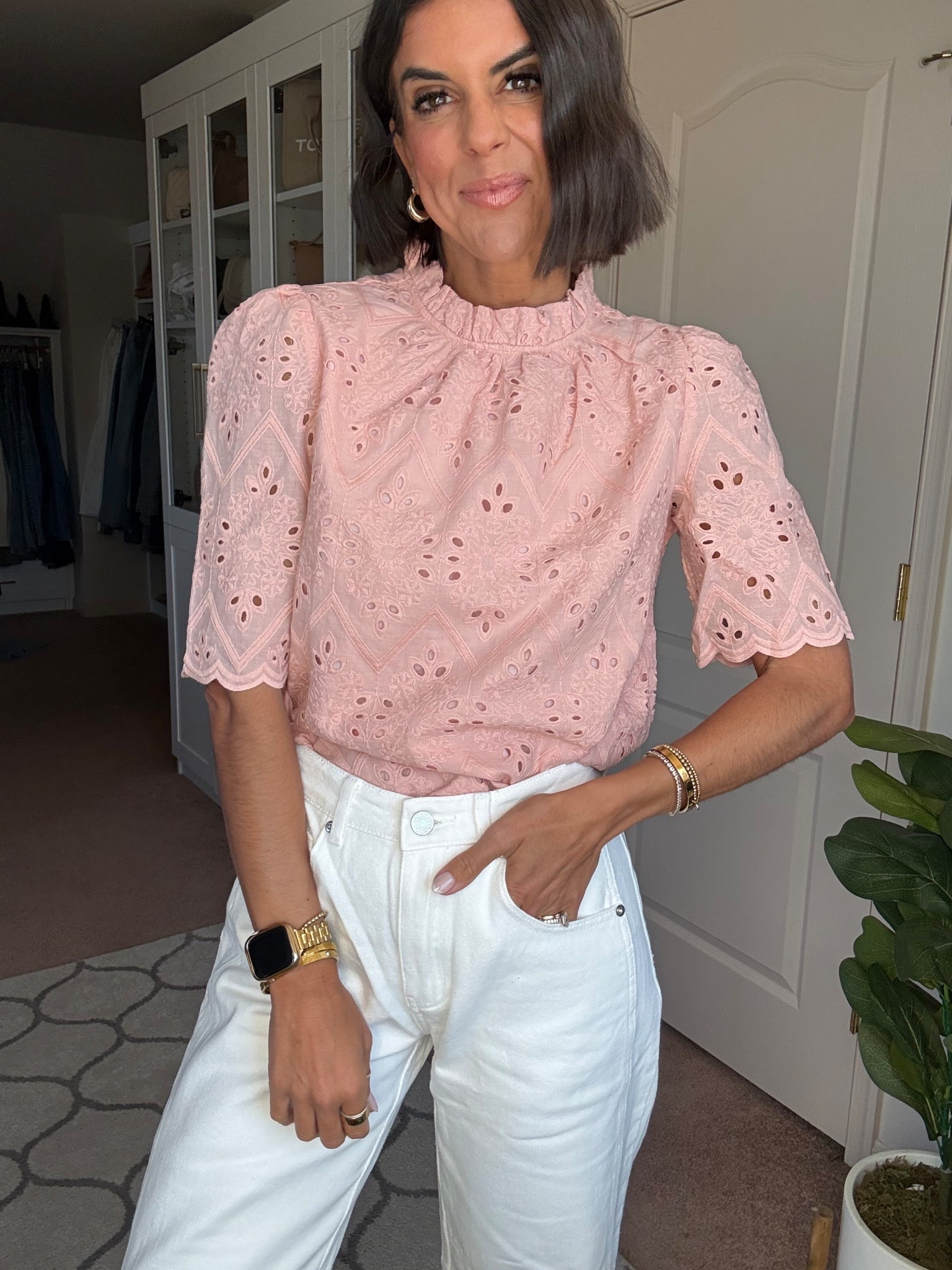 Size small in top, size xs in jeans

#LTKSeasonal