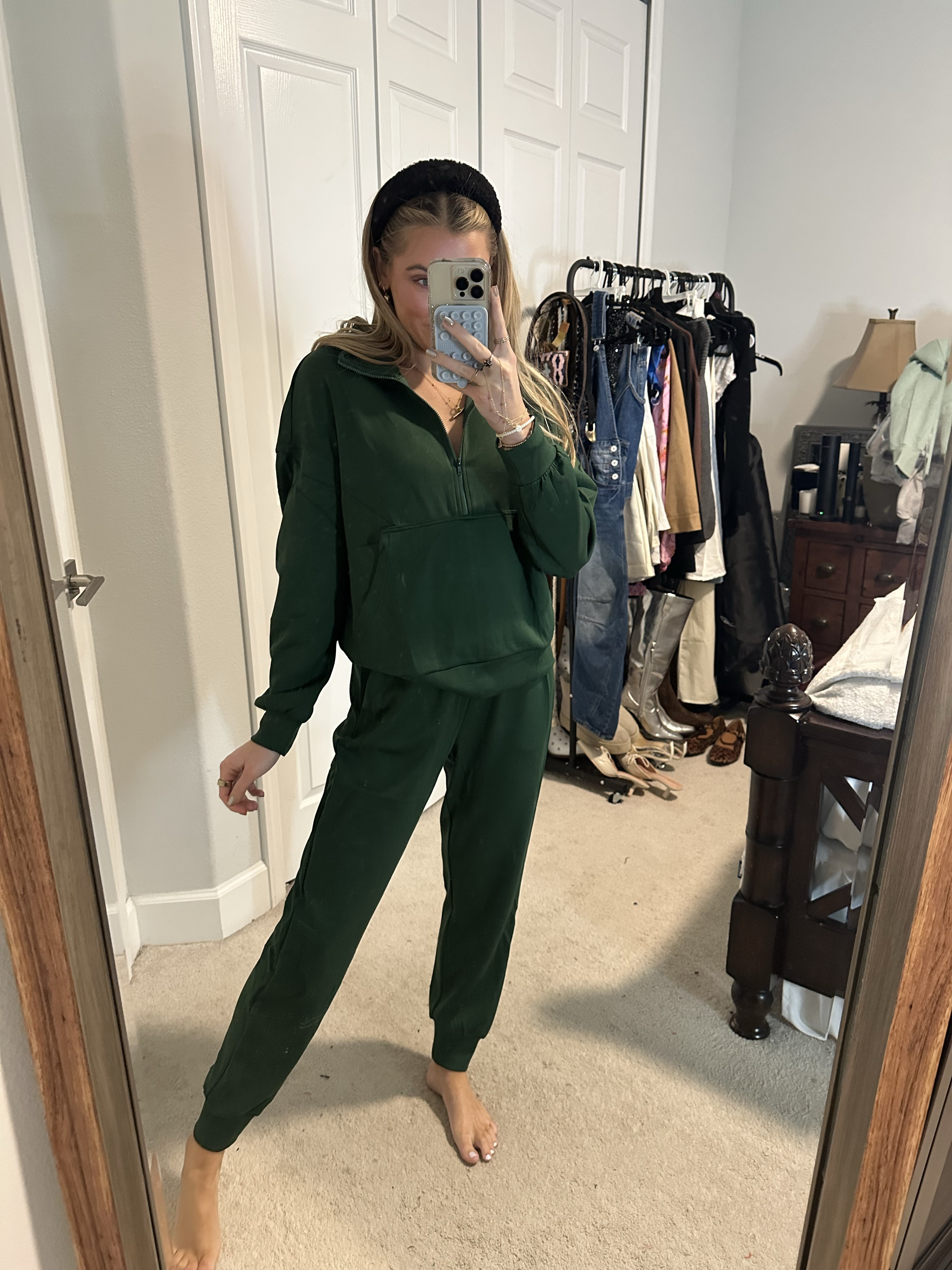 Amazon PINSPARK 2 Piece Sets for Women 2024 Fall Travel Outfits Long Sleeve Tracksuit Joggers Sets Half Zip Sweatsuit Matching Set size small. This 2 piece sets for women features includes one kangaroo pocket and 2 side pants pockets, perfect for carrying items when going out. half zip design allows adjust the zipper freely according to the temperature, joggers for women with elastic waistband and drawstring ensure the utmost comfort all day long

#LTKFindsUnder50 #LTKSaleAlert #LTKTravel