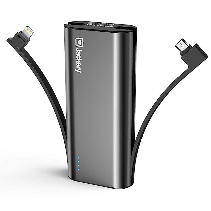 Portable Charger Jackery Bolt 6000 mAh - Power Bank with Built in Lightning Cable [Apple MFi Cert... | Amazon (US)