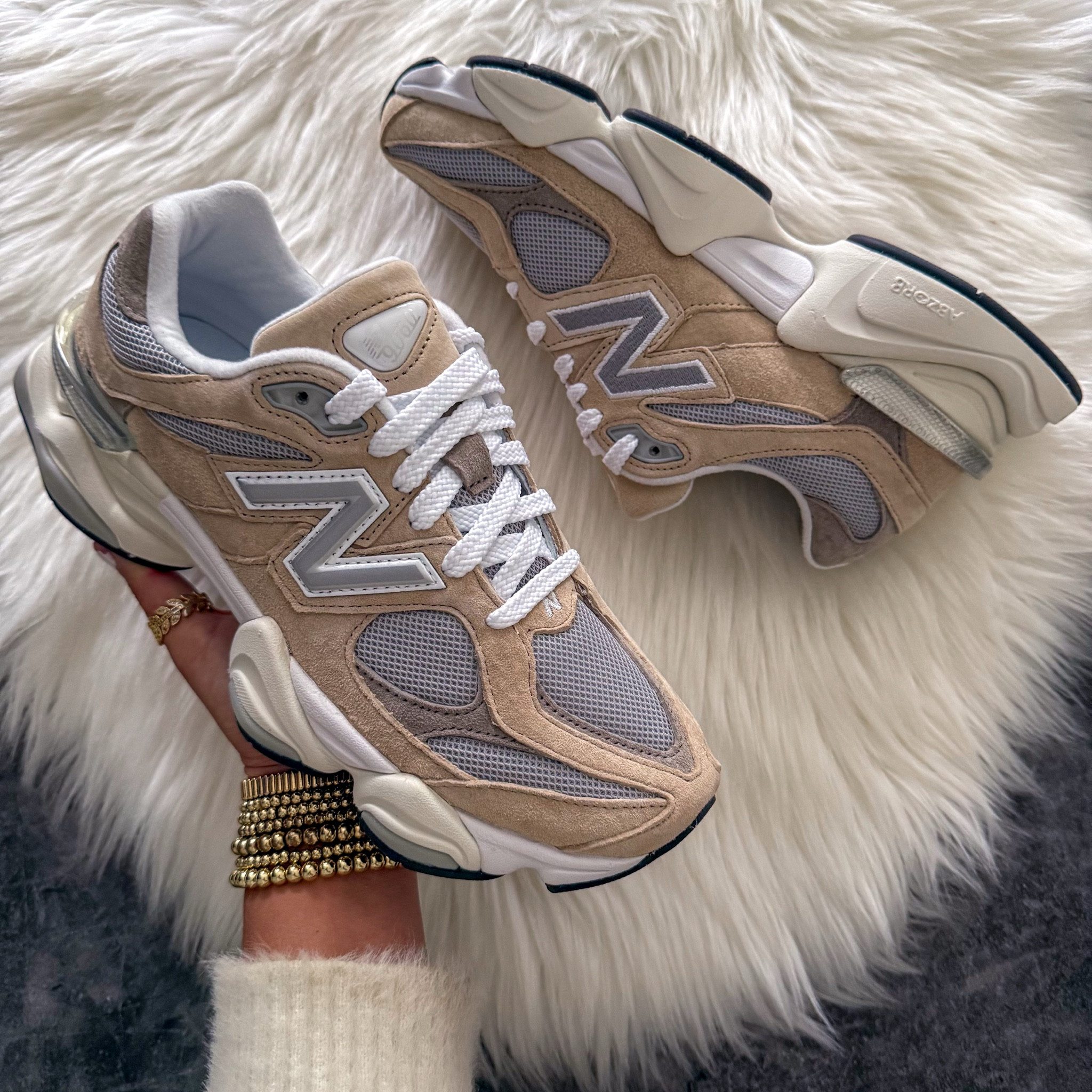New balance 9060 neutral beige sneakers run true to size 