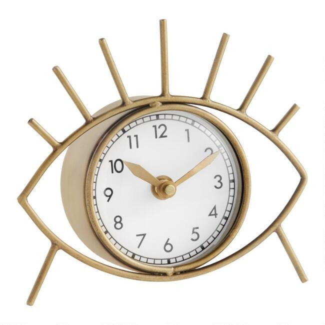 Brushed Gold Eye Clock | World Market