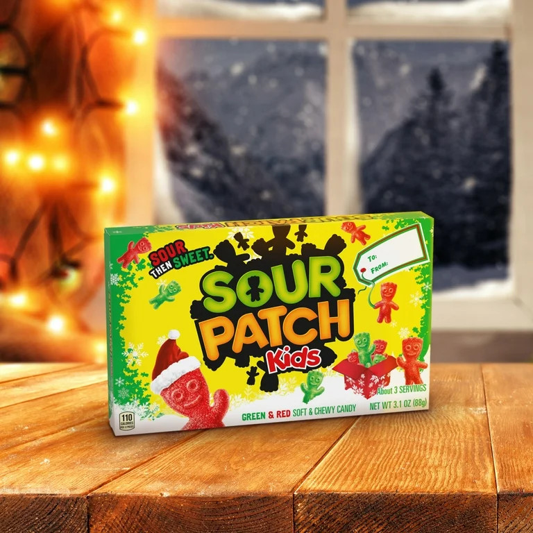 SOUR PATCH KIDS Red & Green Soft & Chewy Holiday Candy, 3.1 oz | Walmart (US)