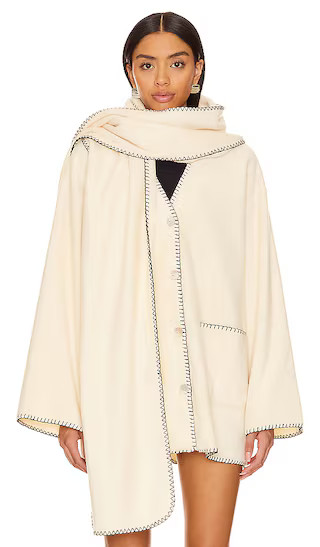 Polar Fleece Stitch Scarf in Creme | Revolve Clothing (Global)