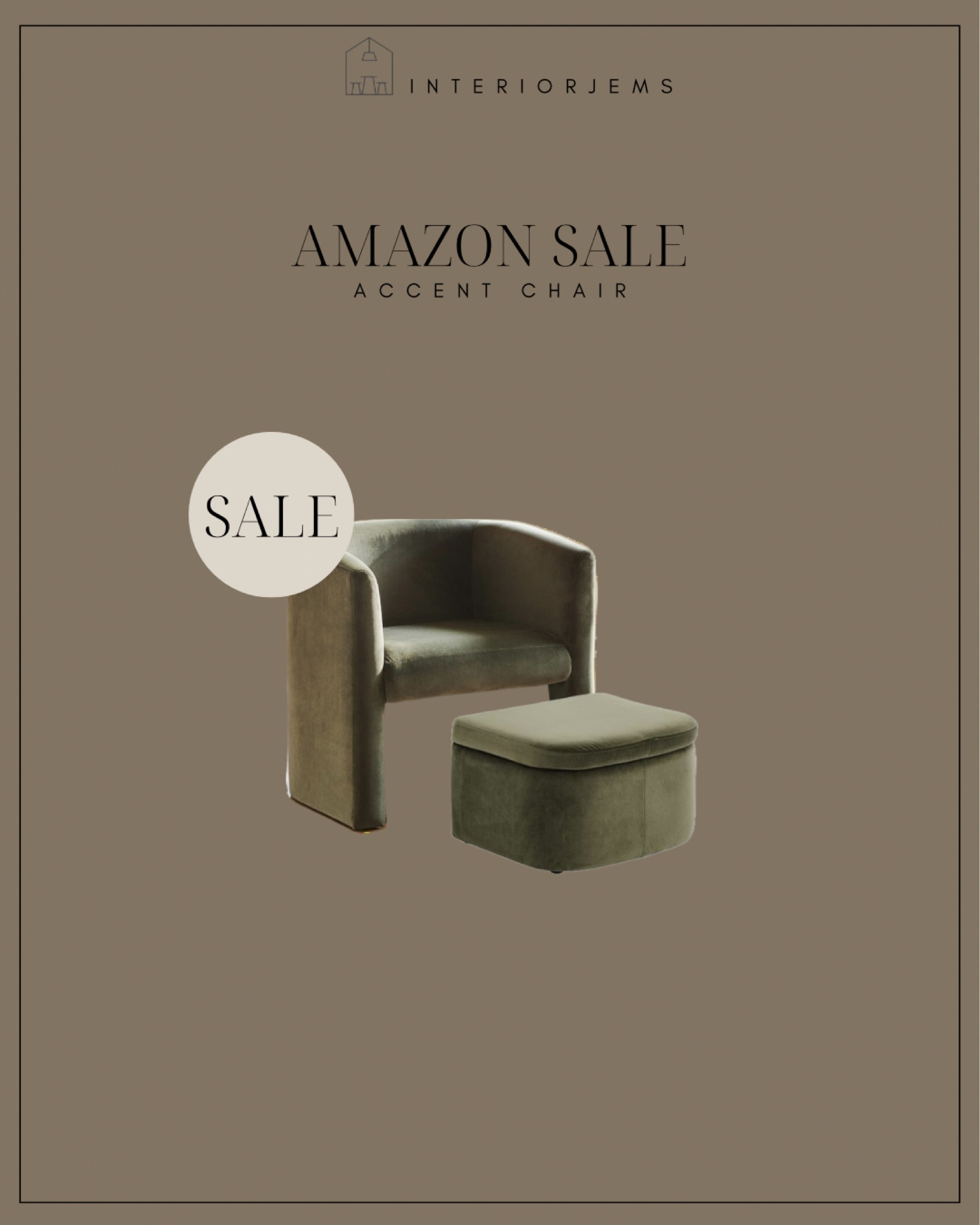 This popular accent chair from Amazon is super cute. It comes with a built-in Ottoman that also has storage, velvet Accent chair, Green Velvet chair, lounge chair, brown velvet chair, it also comes a different color, quick shipping from Amazon.

#LTKstyletip #LTKhome #LTKsalealert