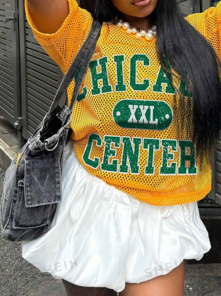 SHEIN Slayr Women's Casual Letter Print T-Shirt, Summer Graphic Tees Women Tops | SHEIN