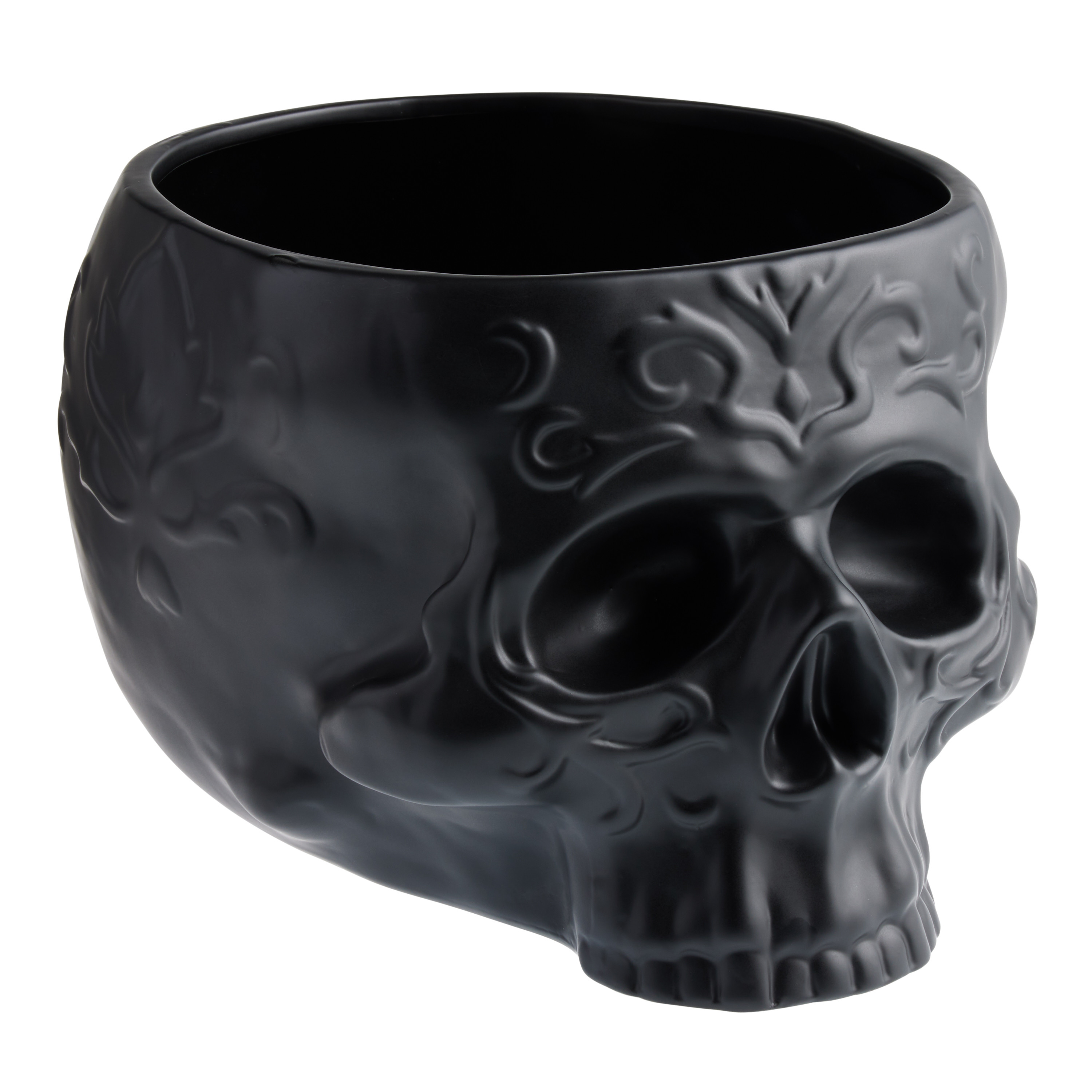 Black Ceramic Skull Beverage Party Tub | World Market
