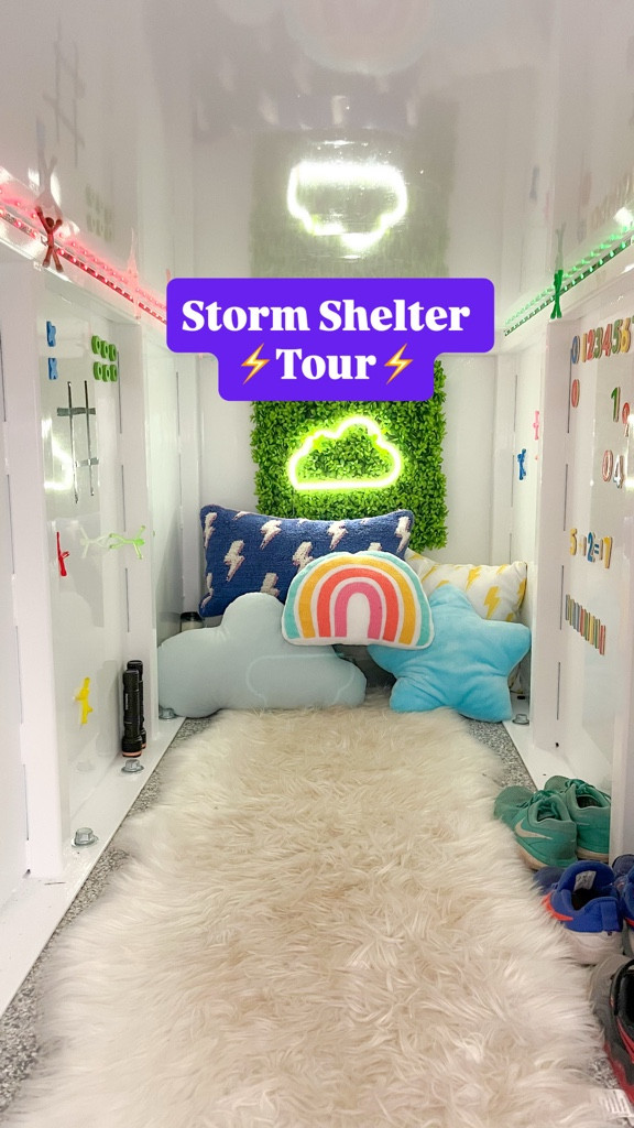 Storm Shelter Tour 

This storm shelter takes up a ton of space in our garage, so making it fully functional year-round was a must. 

My kids love to play in here, which makes it so much easier to get them to climb in when the weather takes a turn. 10/10 recommend decorating, even if just a couple of items to keep the kiddos distracted.

#stormshelter #tornadoseason #kidcave


#LTKHome #LTKSeasonal