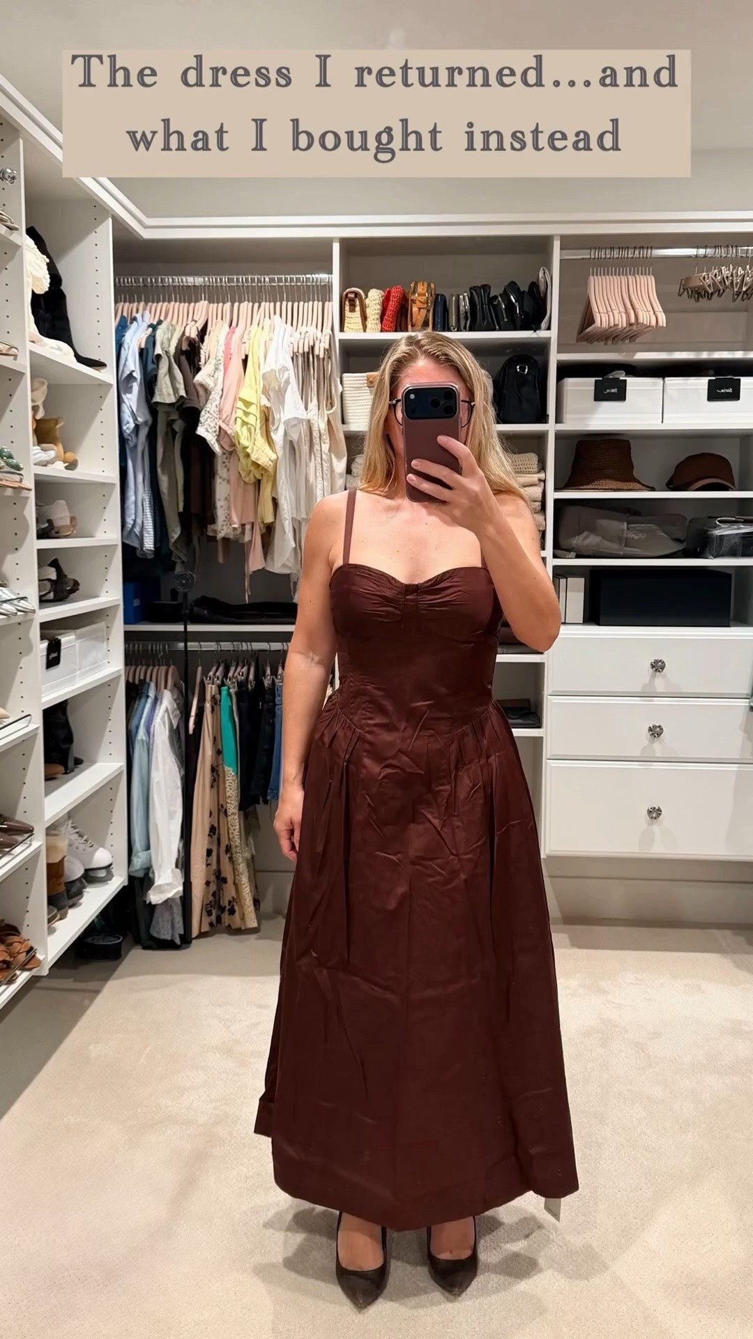 I ordered both of these dresses, but only one earned a place in my wardrobe.

The chocolate brown Abercrombie dress had a similar silhouette, but it wasn’t the right fit for me. The bust didn’t sit quite right, the fabric had more structure and volume than I wanted, and it didn’t drape the way I look for in a dress. I knew I wouldn’t reach for it again and again.

The linen Aritzia dress, on the other hand, checked every box. It fit beautifully, felt effortless, and has the timeless simplicity I know I’ll wear for years.

One question has completely changed the way I shop:

“Would I buy this again today?”

If the answer is no, it doesn’t belong in my wardrobe.

Building a Signature Wardrobe isn’t about finding perfect clothes—it’s about choosing pieces that fit well, flatter you, and become the ones you reach for over and over again.

I’ve linked the Aritzia dress (and similar options) in my LTK.

Which dress would you have chosen? 🤍

#LTKPetite #LTKootd #LTKSeasonal