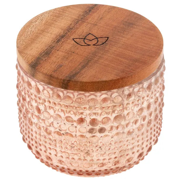 Karma Hobnail Glass Round Candle - Apple Blossom | Bed Bath & Beyond