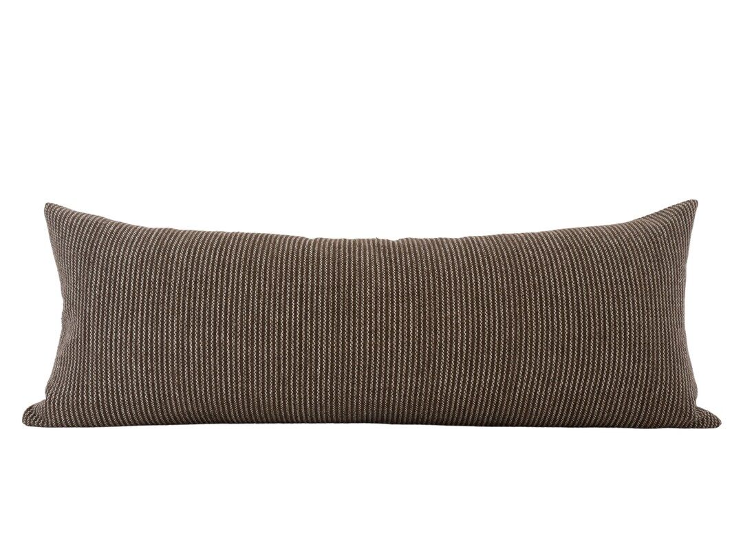 PHOENIX  14x36 Brown Long Lumbar Pillow Cover Brown Stripe - Etsy | Etsy (US)
