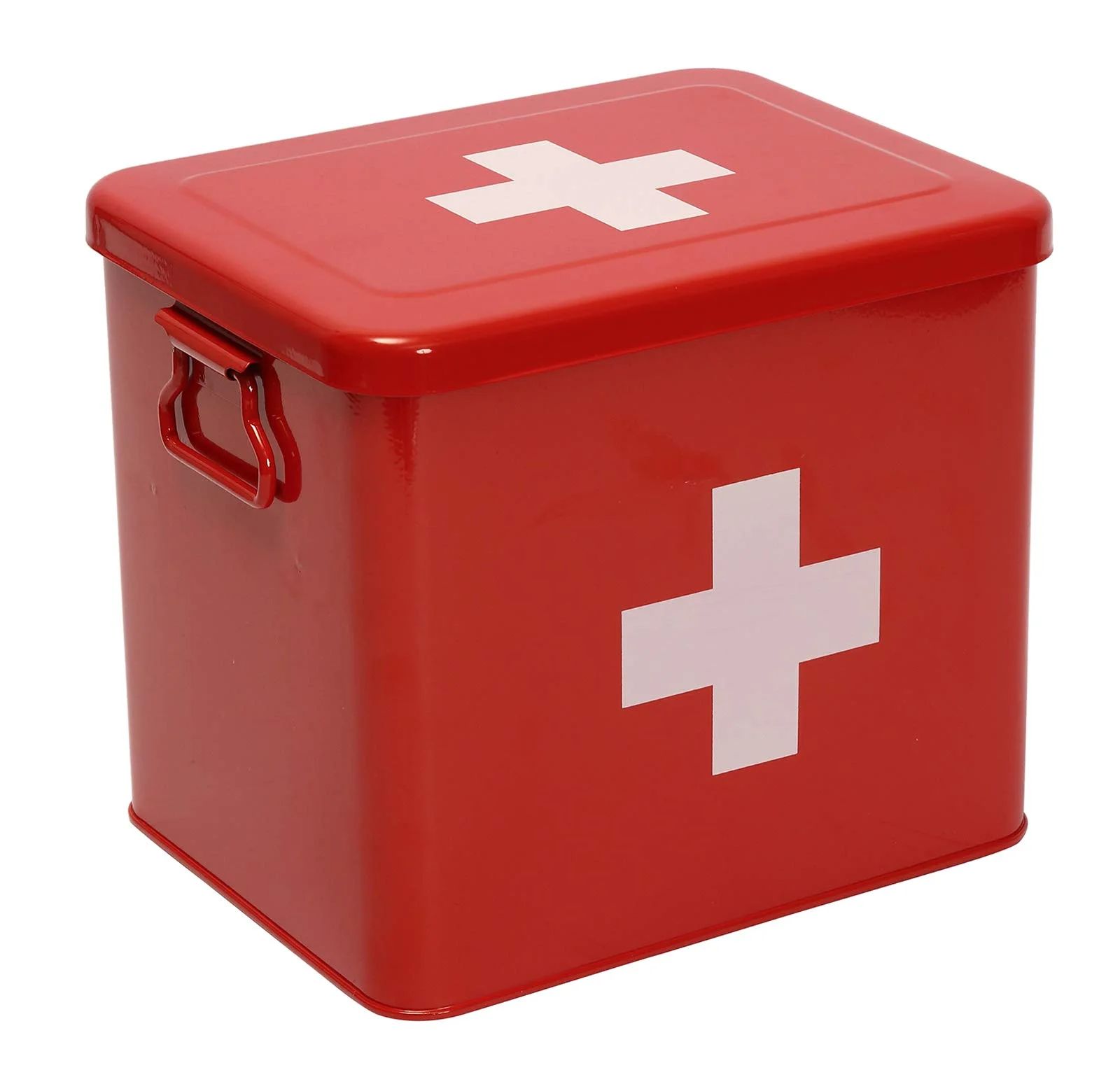 2-Tier Metal First Aid Kit Storage Bin - Organize and Safeguard Your Medicine Supplies with this ... | Walmart (US)
