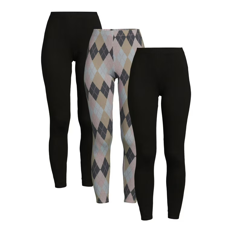 No Boundaries Women's Juniors Ankle Leggings 3-pack | Walmart (US)