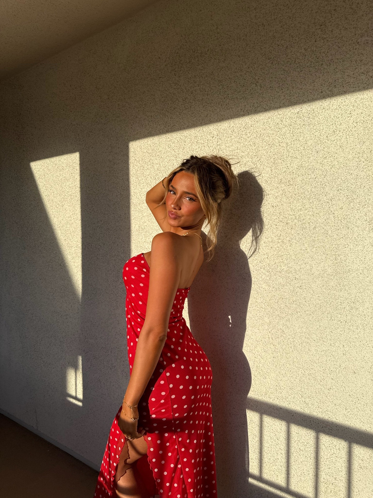 red polka dot dress ❤️🤍