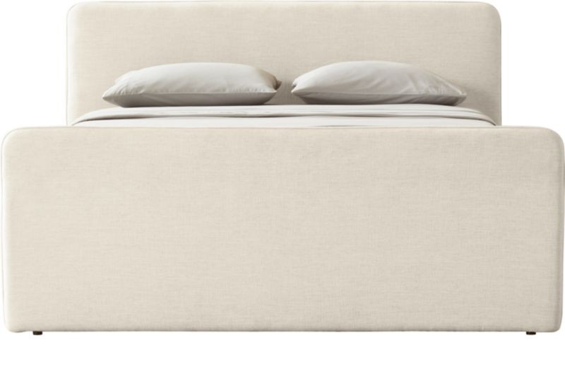 Camerano Eggshell Upholstered Queen Bed | CB2 | CB2
