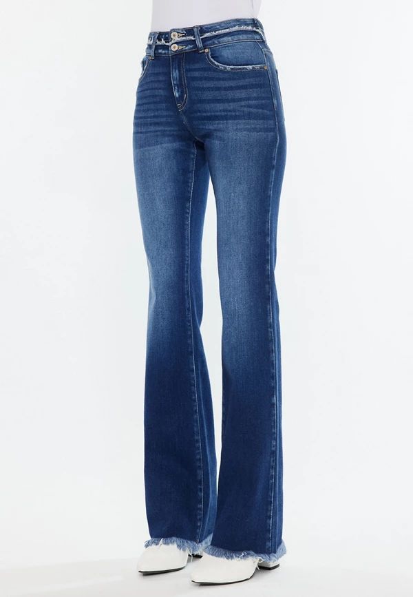 KanCan™ High Rise Curvy Double Button Bootcut Jean | Maurices