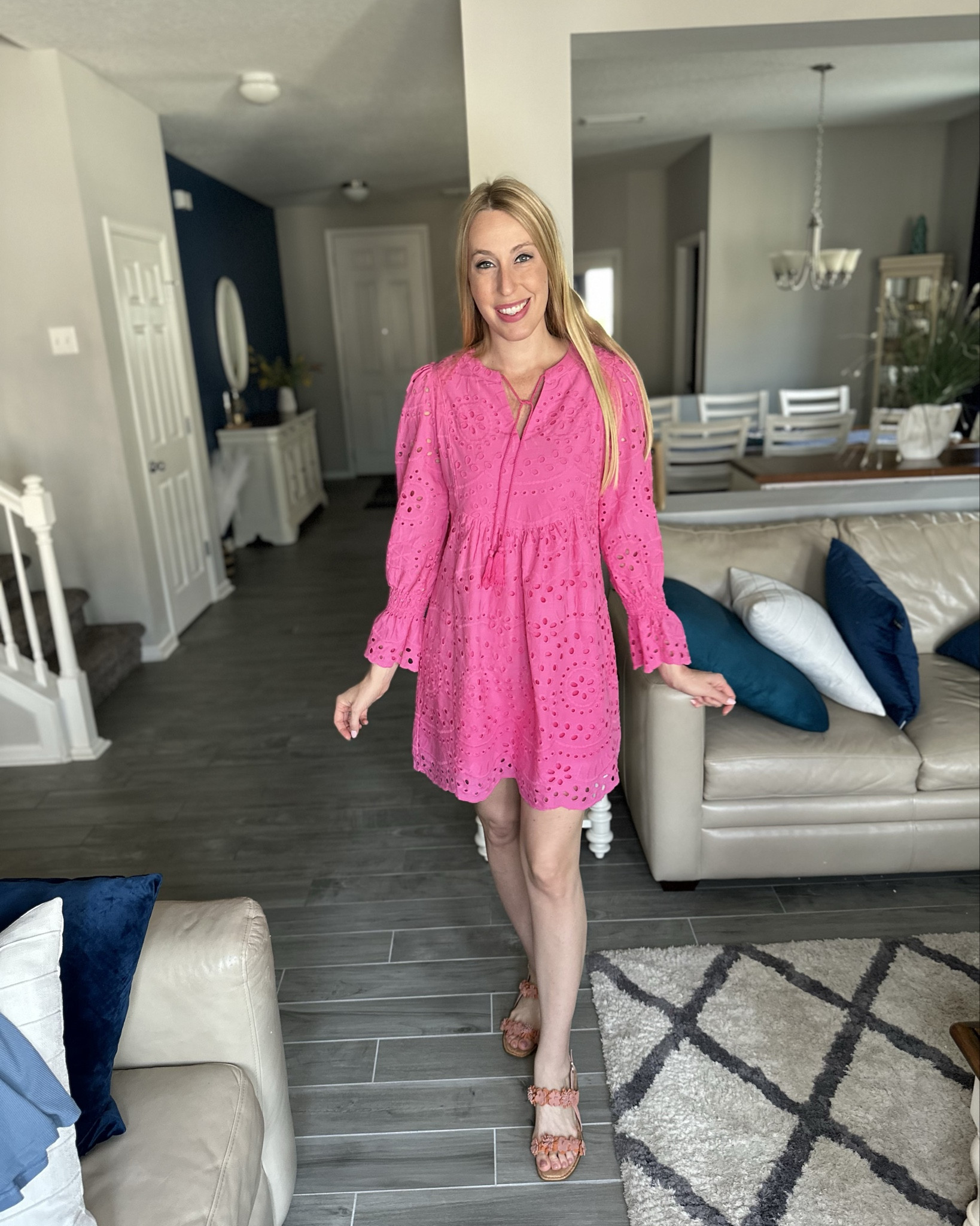 Hot pink eyelet dress
💓i love everything about this dress
💓 it is loose fitting and the perfect length
💓 wearing size small, fits true to size and I am 5’10”

#LTKFindsUnder50 #LTKStyleTip #LTKFindsUnder100