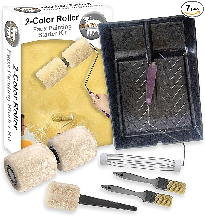 The Woolie 2-Color Paint Roller Faux Painting Technique (Beginner-Starter-KIT) | Amazon (US)