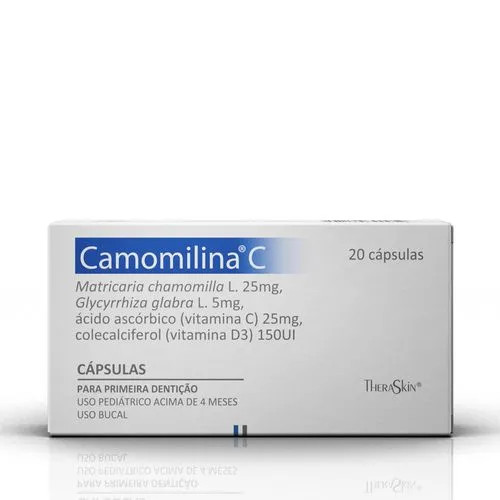 Anti-inflamatório Camomilina C 25mg + 5mg + 25mg + 150UI 20 Cápsulas | Drogaria Sao Paulo (BR)