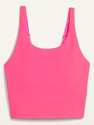 Light Support PowerSoft Adjustable Longline Sports Bra for Women | Old Navy (US)