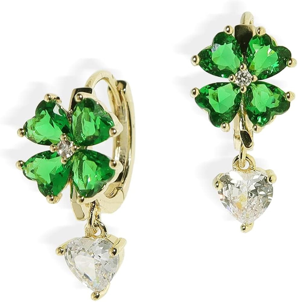 JeanBeau Small Gold Hoop Huggie Maple Leaf Snowflake Bow Pearl Dangle Drop Earring for Women Cute... | Amazon (US)