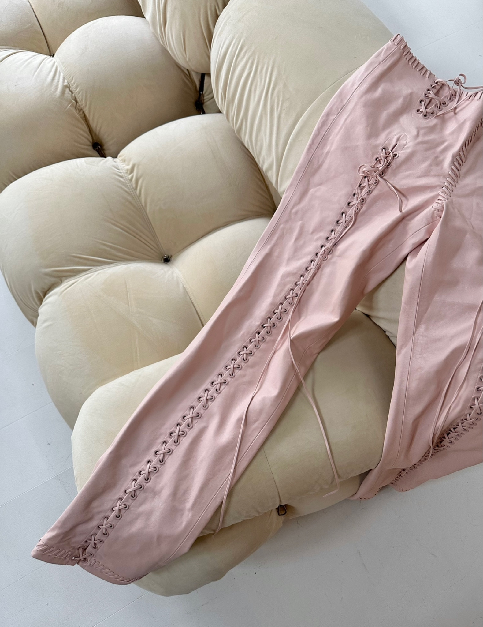 Leather pants! The most beautiful pastel pink 🤍 Runs TTS

leather pants lace up pants fall outfit date night bachelorette concert outfit 

#LTKstyletip #LTKU #LTKSeasonal