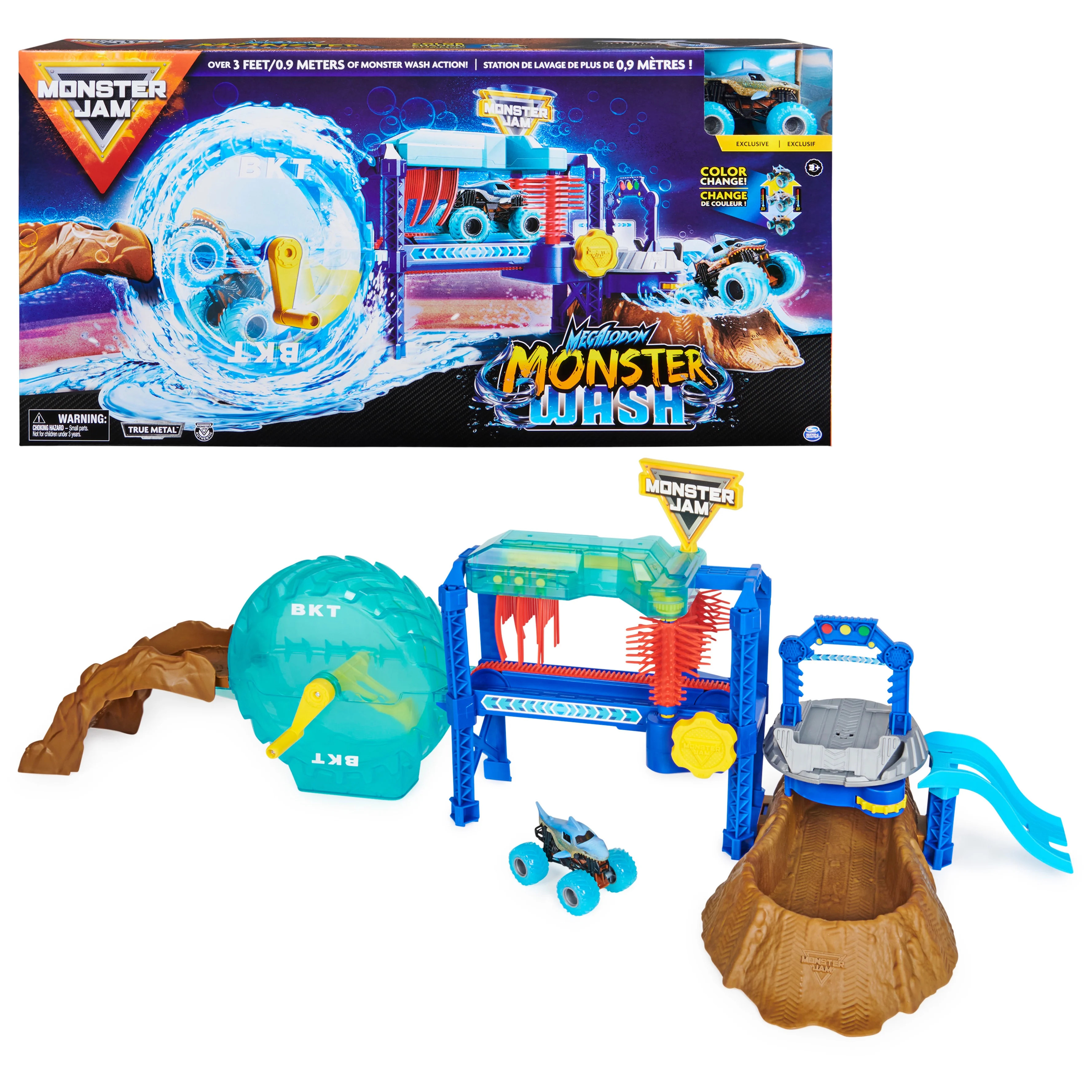 Monster Jam, Megalodon Monster Wash, Includes Color-Changing Megalodon Monster Truck, Interactive... | Walmart (US)