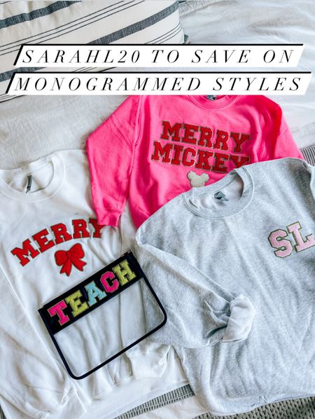 SARAHL20 works for 24 hours! Size up And pull over for oversized fit. Monogramed personalized patch accessories and clothing. 

#LTKHoliday #LTKkids #LTKGiftGuide