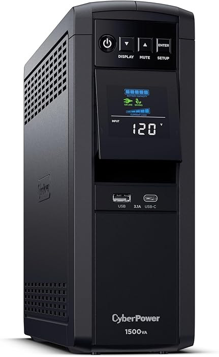 CyberPower CP1500PFCLCD PFC Sinewave UPS Battery Backup and Surge Protector, 1500VA/1000W, 12 Out... | Amazon (US)