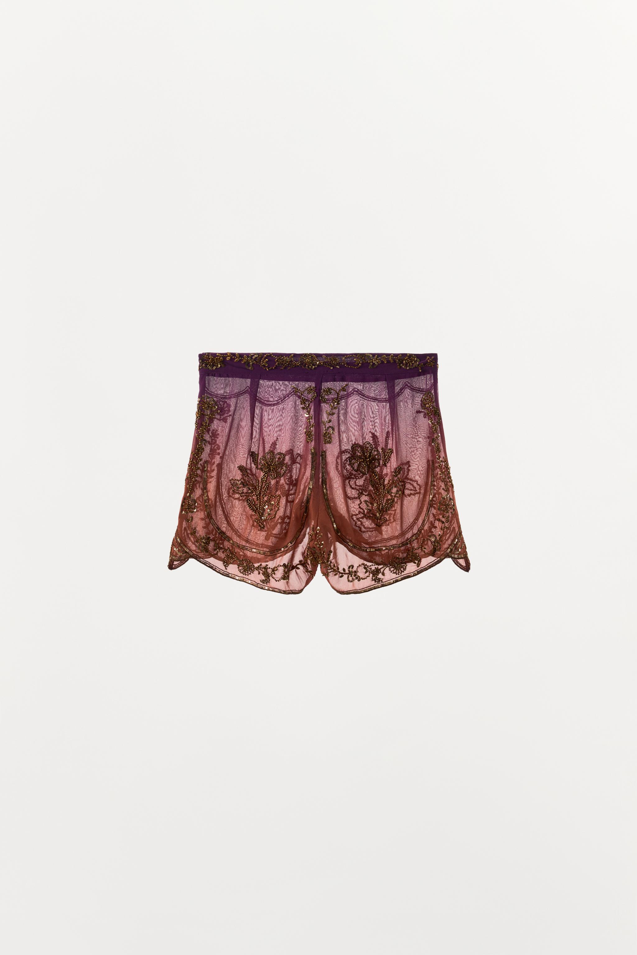 SHORT MET TIE-DYE PRINT EN KRALEN LIMITED EDITION | Zara NL