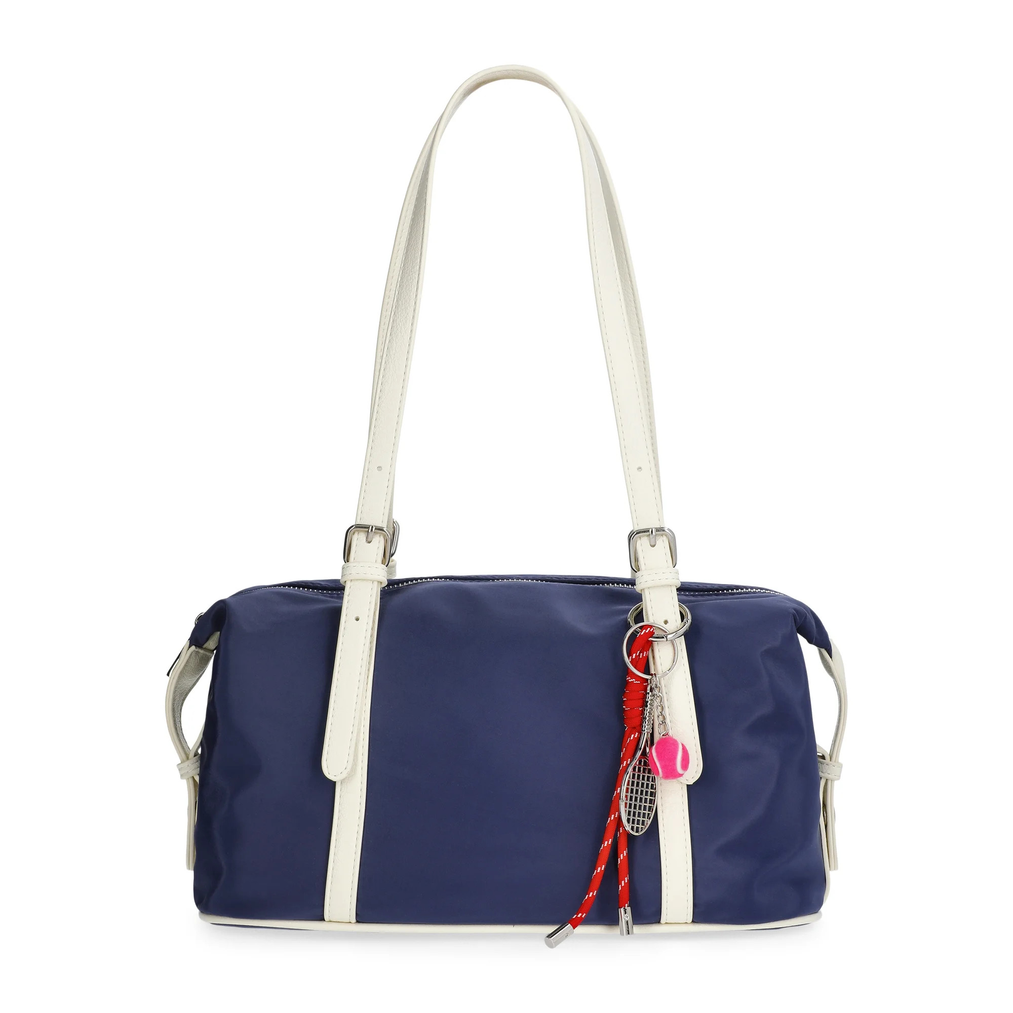 No Boundaries Women's Clubhouse Shoulder Bag with Charm, Navy | Walmart (US)