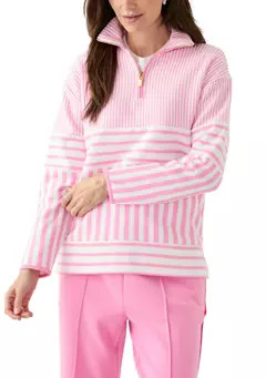 Crown & Ivy™ 	  Women's Long Sleeve Half Zip Mock Neck Top with Contrast Trim | Belk