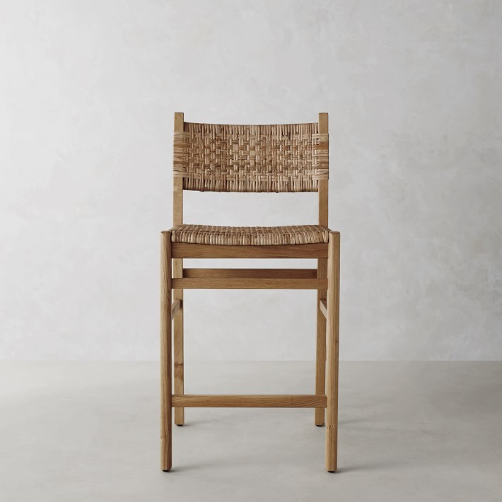 Sullivan Woven Dining Counter Stool, Natural | Williams-Sonoma