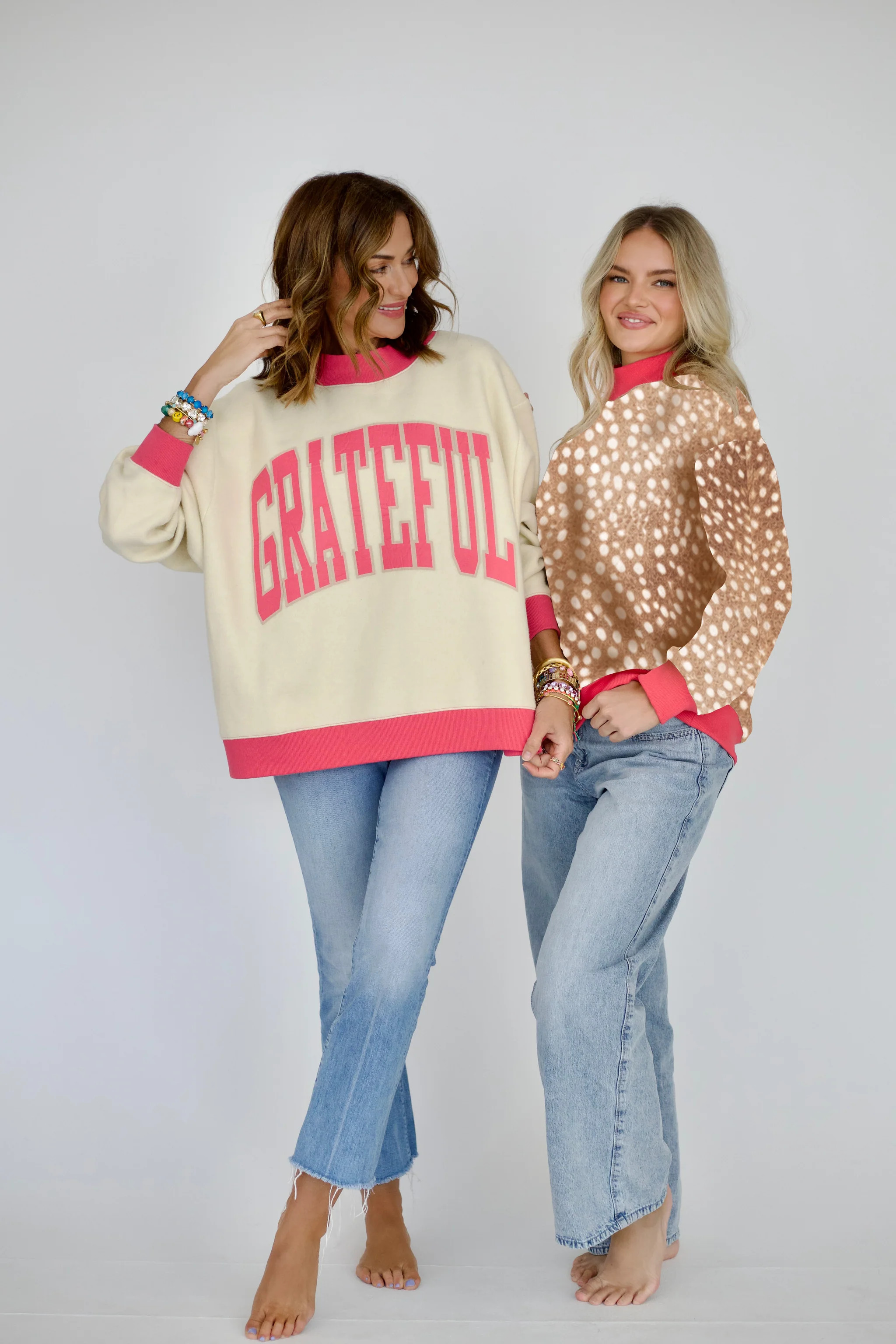 Grateful 2-Sided Mock Sweatshirt | Poppy & Pine