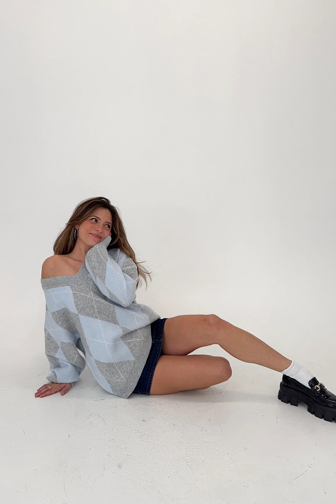 Carson Sweater in Light Blue | Grey Bandit