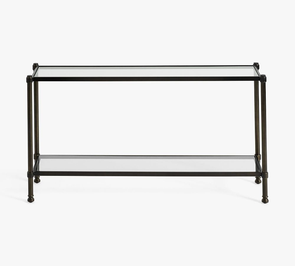 Everson Glass Console Table, Bronze | Pottery Barn (US)