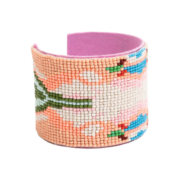 Laura Park Under The Sea Orange Beaded Cuff Bracelet | Auden & Avery