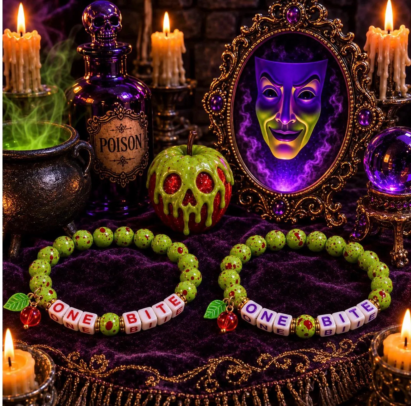 One Bite, Poison Apple Stretch Bracelet | Etsy (Global)