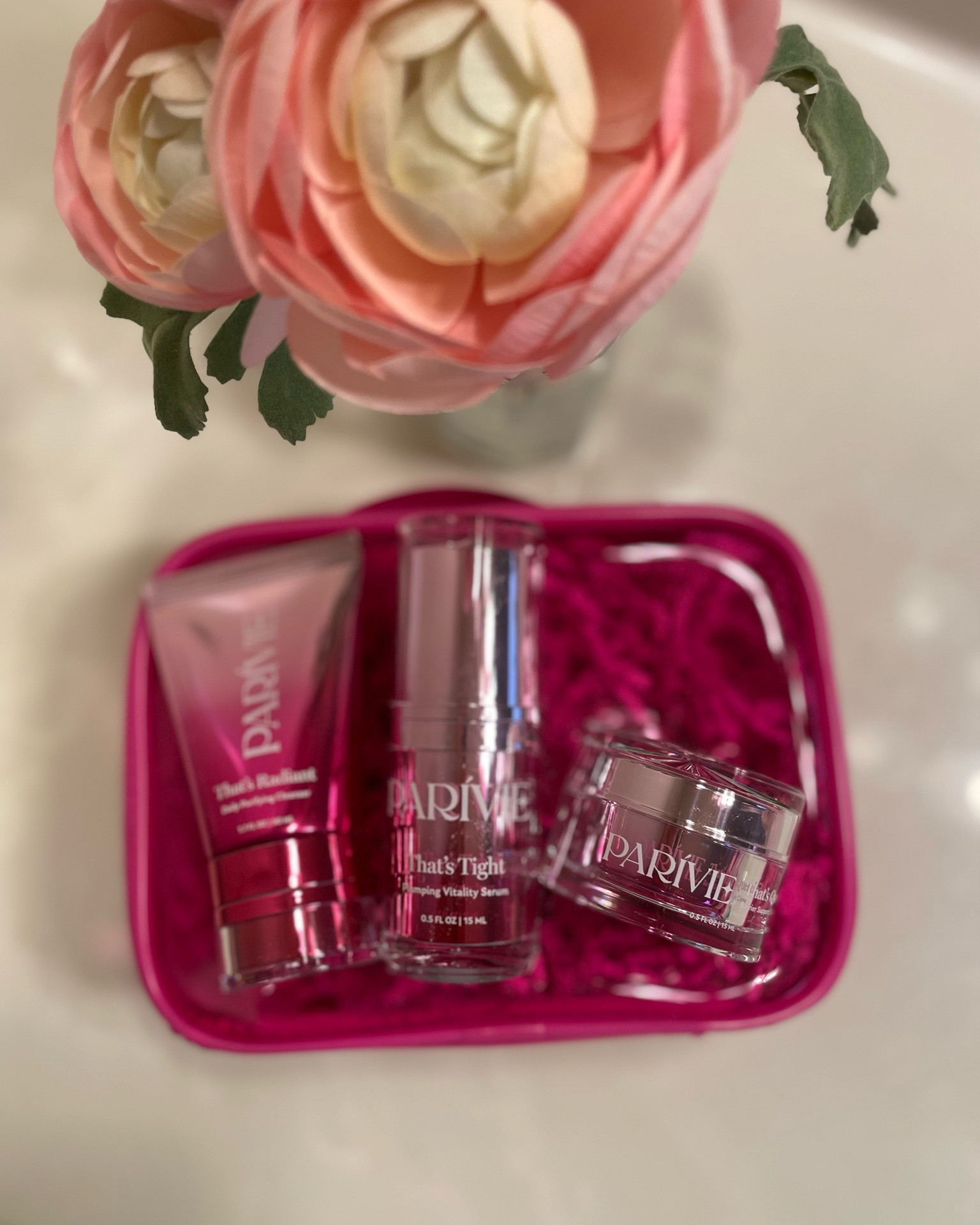 ✨ Your summer glow starts here ✨ #sponsored 
The Parívie Radiant Vitality Set has been my go-to for that hydrated, fresh, dewy skin look. 🤍 This duo is the perfect little skincare upgrade for anyone wanting to nourish their skin and bring back that radiant glow all summer long ☀️✨

#LTKBeauty #LTKOver40 #LTKSaleAlert