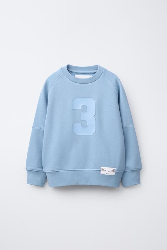 RAISED NUMBER SWEATSHIRT | Zara US