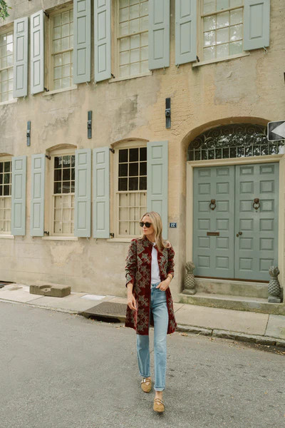 Pepper Coat - Burgundy | Julia Amory