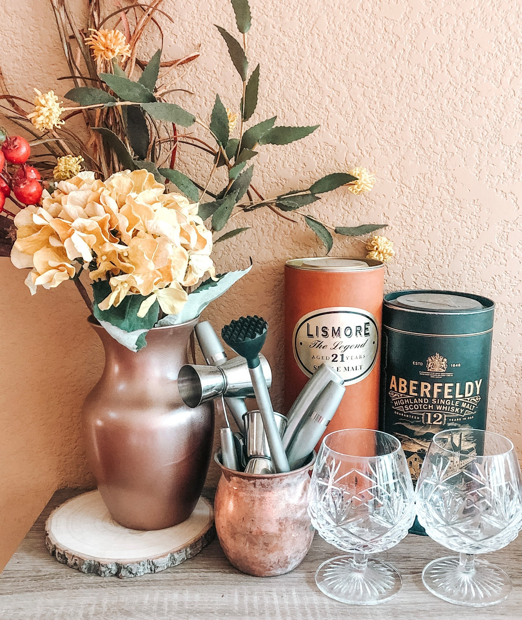 Freshen up the bar cart for fall. #barcart #fallrefresh 

#LTKHome #LTKFindsUnder50 #LTKSeasonal