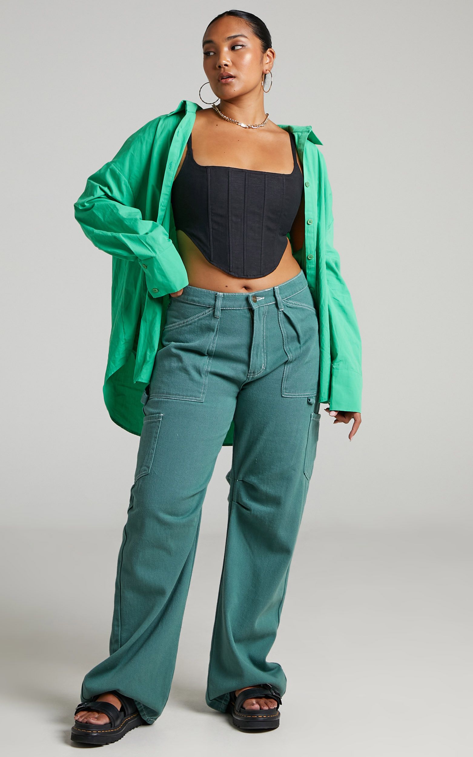 LIONESS - Miami Vice Pant in Forest Green | Showpo - deactived