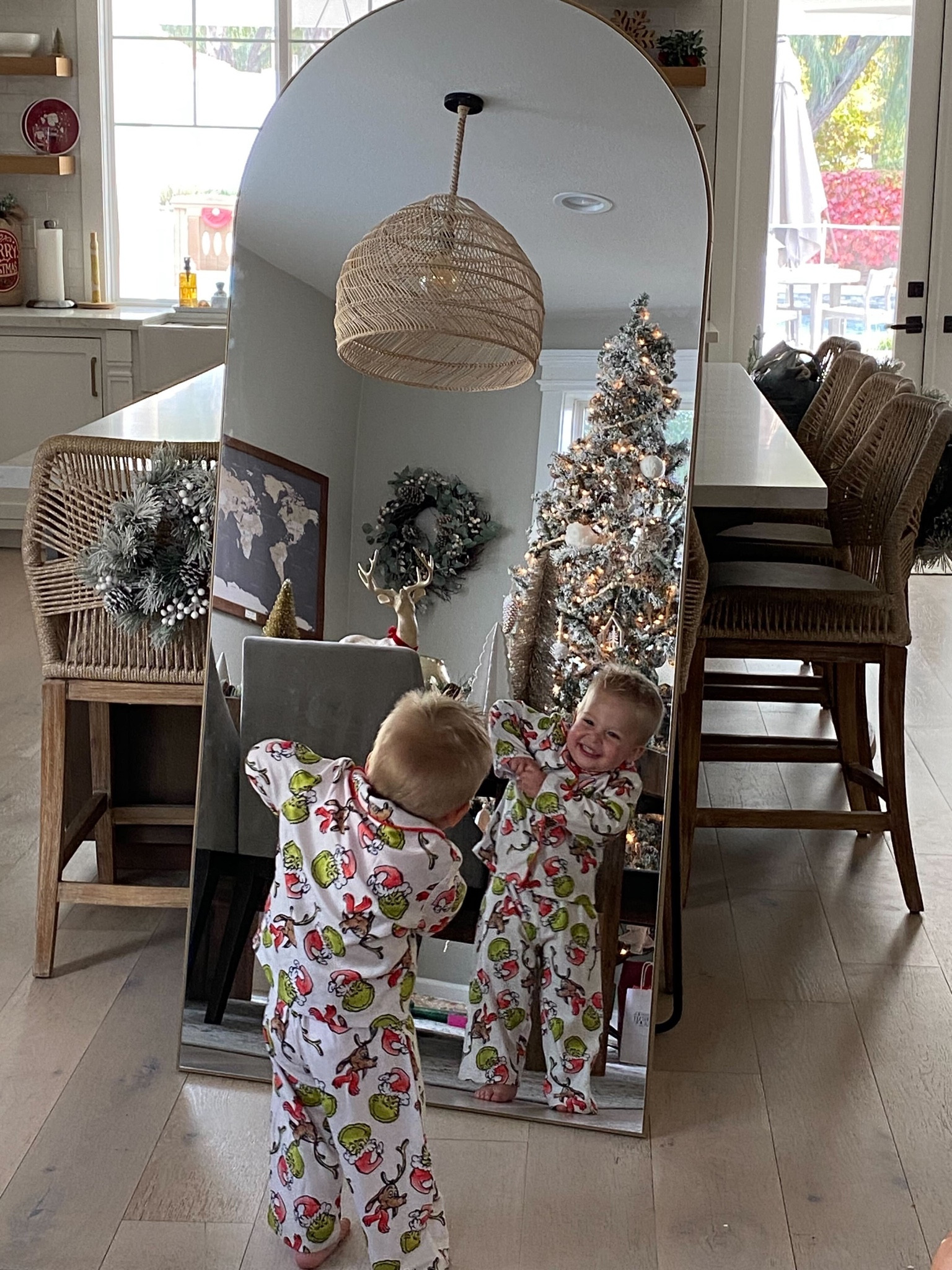 Obsessed with this mirror. The quality is amazing. It’s shatterproof and comes in multiple sizes and both black and gold frames. 

I also linked all the different Grinch Christmas pjs I bought for my kids this year 🎅🏼🎄

#LTKSeasonal #LTKHolidaySale #LTKHoliday