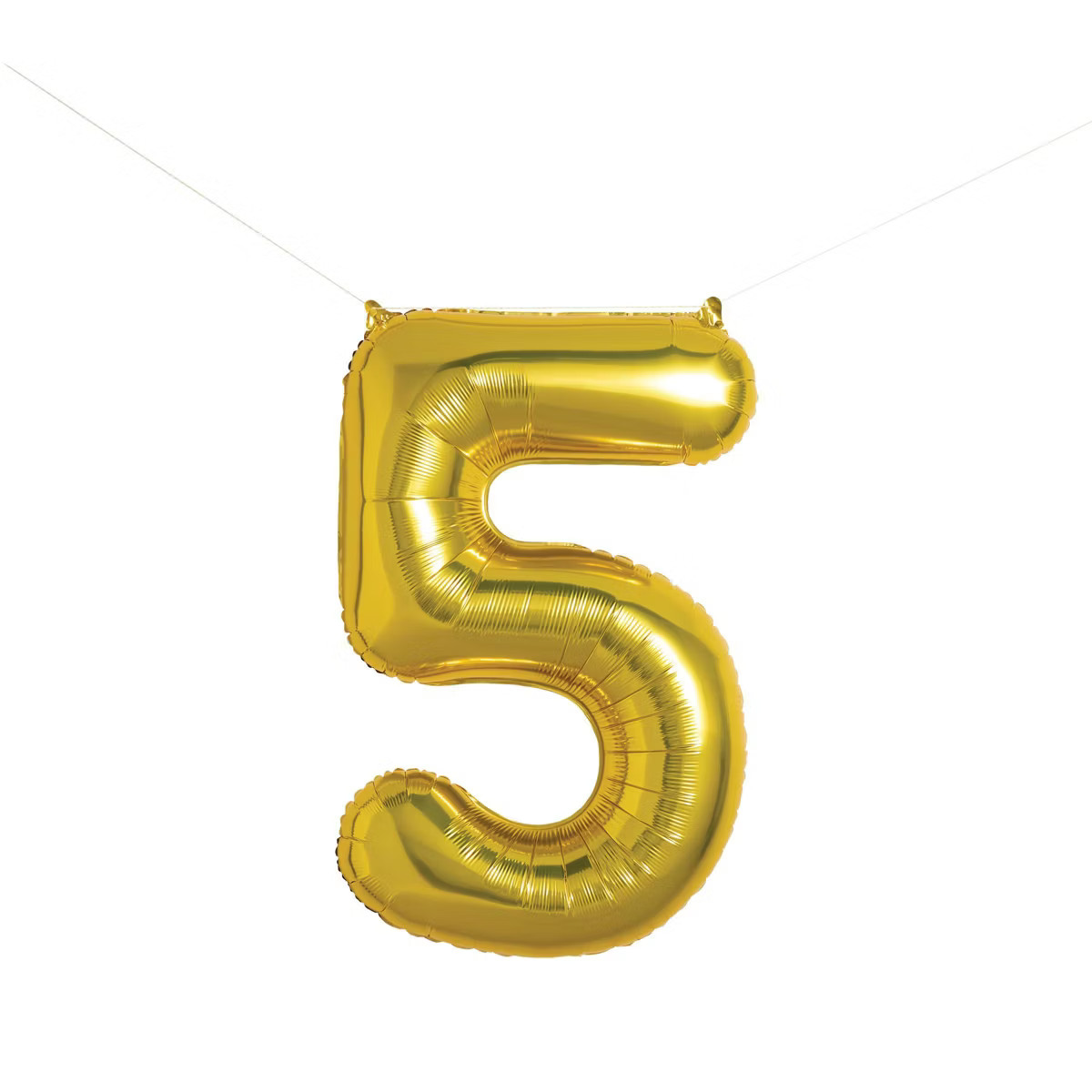 34" Number 5 Foil Balloon - Spritz™: Gold Birthday Decoration, Solid Pattern, All Ages | Target