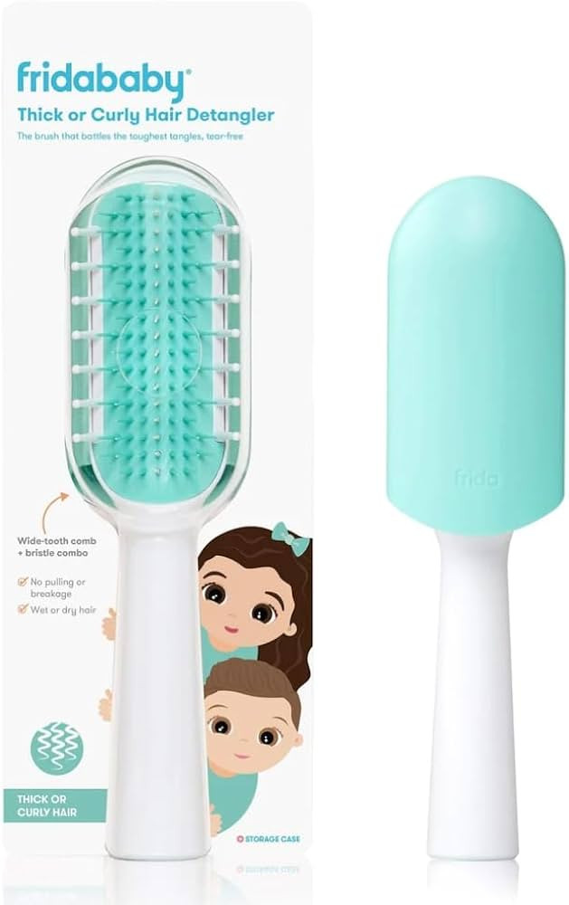 Frida Baby Thick or Curly Hair Detangler Brush for Kids, Toddler Hairbrush Detangles Knots Withou... | Amazon (US)