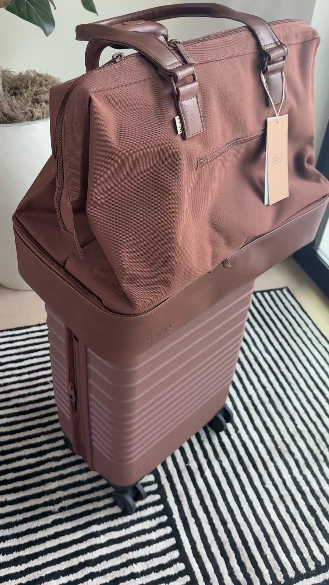 We are major fans of BEIS here! The best luggage that is super high quality and fits soo much. My carry on is a go to for me for domestic AND international flights

#LTKStyleTip #LTKTravel